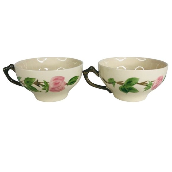 2 Franciscan Desert Rose Tea Cups & Saucer Sets Flat Cup Coffee Made in England - Picture 4 of 11